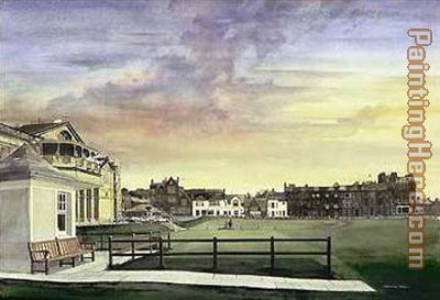 kenneth reed sunset at saint andrews old course painting - Unknown Artist kenneth reed sunset at saint andrews old course art painting